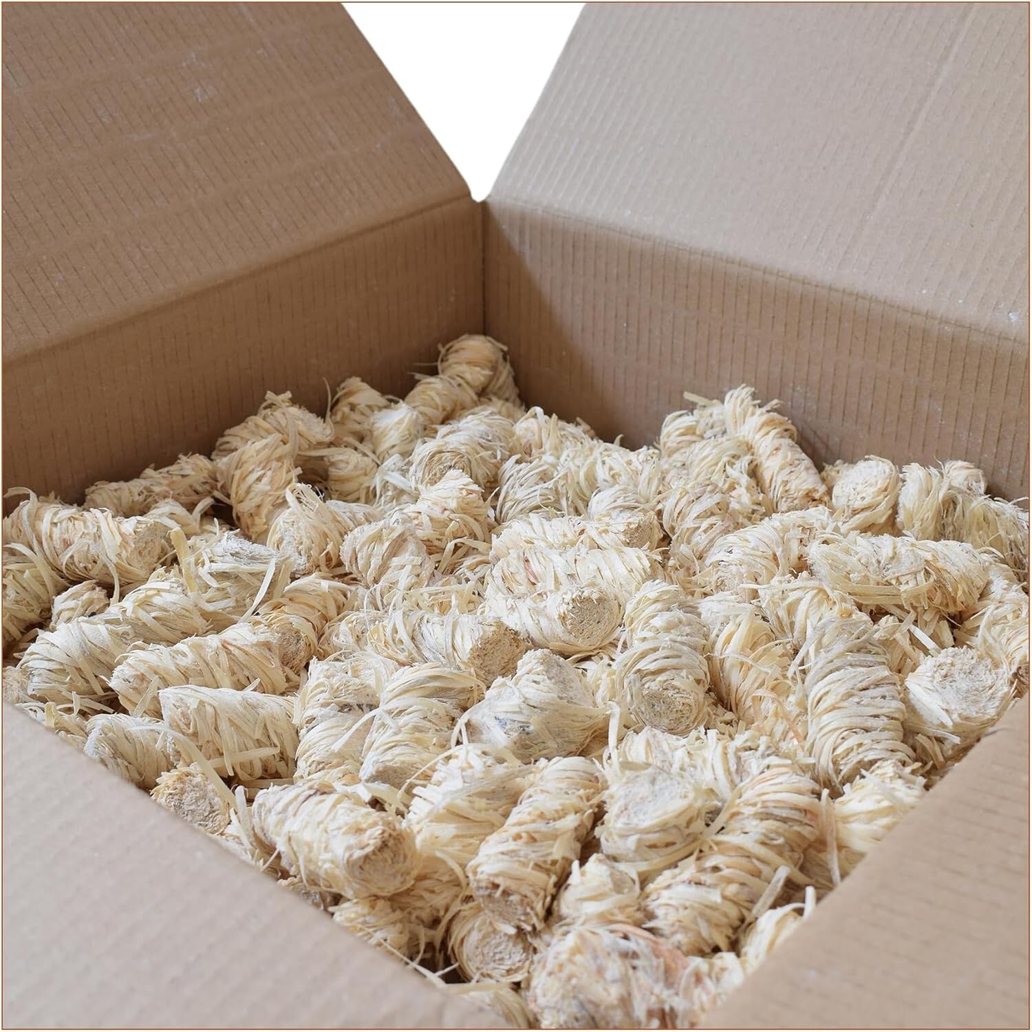 Laine de bois allume-feu naturel de 5kg, lot de 400 pièces pour cheminée et barbecue