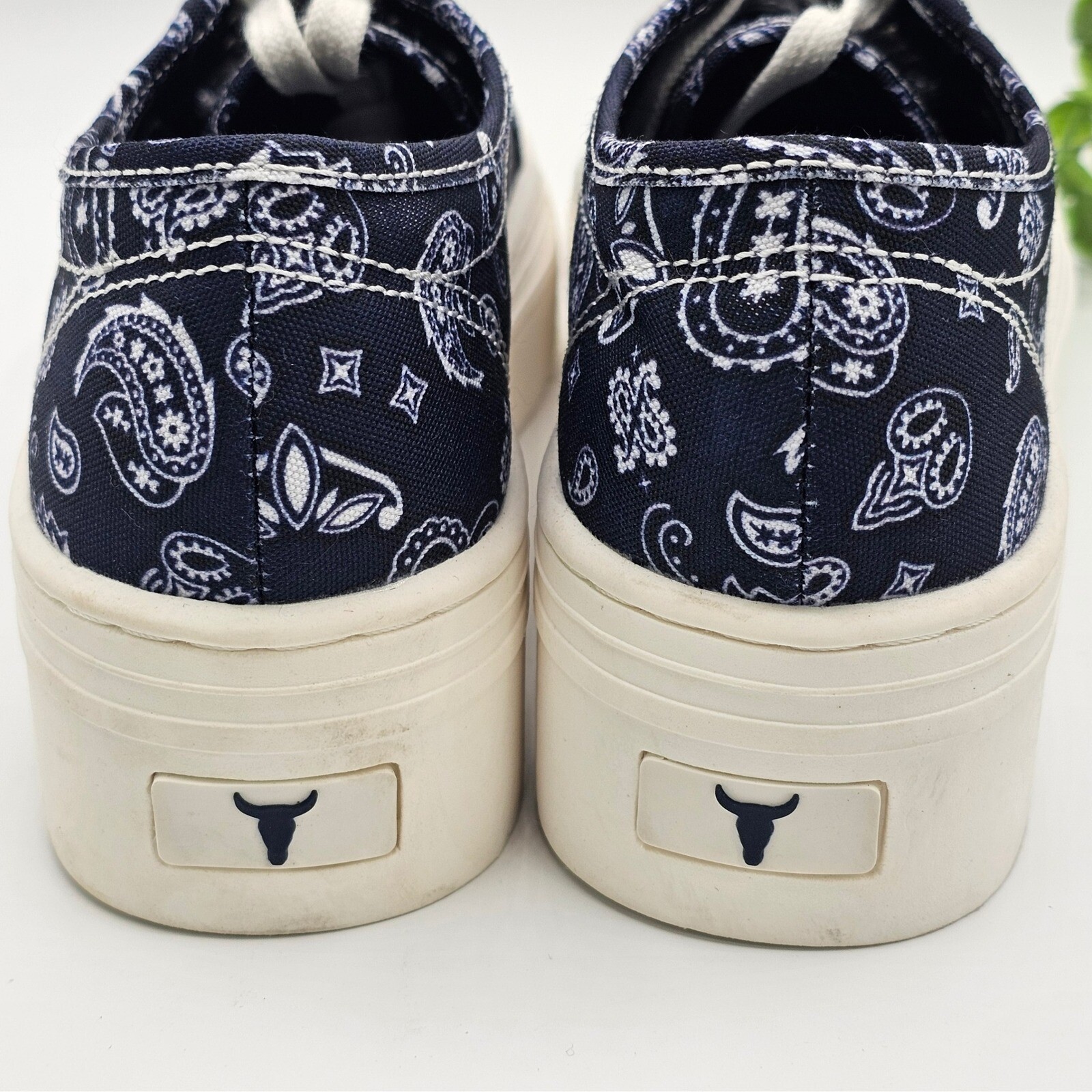 Windsor Smith Ruby Platform Sneakers Blue Paisley… - image 7