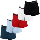 LADIES COLOURED BELTED WITH POCKETS SHORTS CASUAL SUMMER MINI STRETCH HOT PANTS