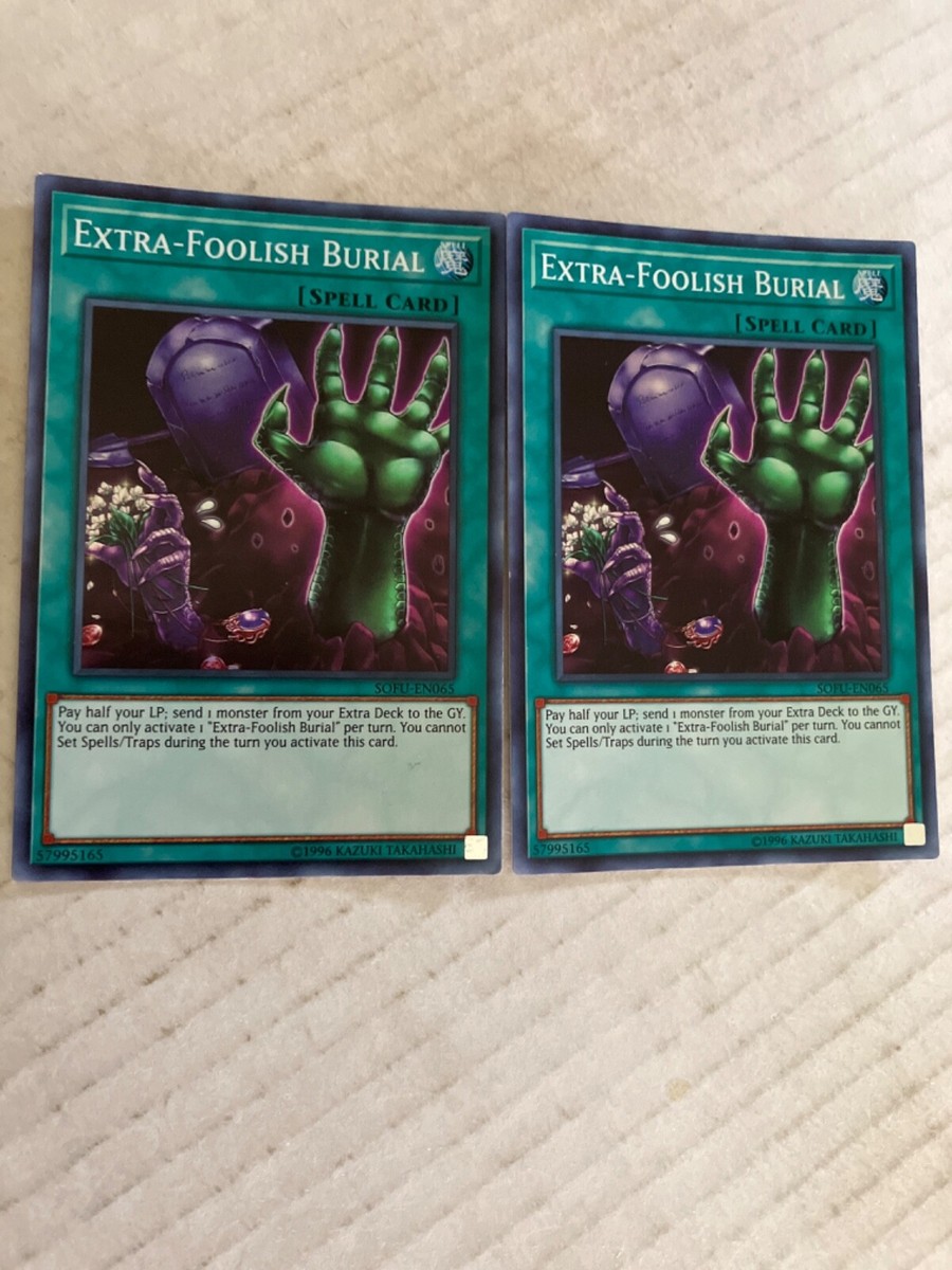 2 extra-foolish burial unlimited foil yu-gi-oh gaming cards cscan 2 extra-foolish burial unlimited foil yu-gi-oh gaming cards cscan