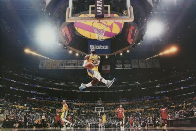 #ad LEBRON JAMES 16x24 POSTER NBA BASKETBALL LOS ANGELES LAKERS DUNK ICON LEGEND FUN $17.99