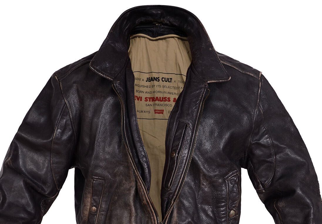 LEVI STRAUSS BOMBER LEATHER JACKET mens coat levi's flight LEVI STRAUSS BOMBER LEATHER JACKET mens coat levi's flight