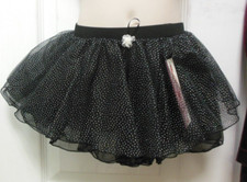 Black glittered double layer ballet skirt girls4-6C Princess Aurora 2263