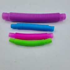 Pop Tubes Sensory Stress Relief Party Favors Kids Fidget Toys Lot of 4