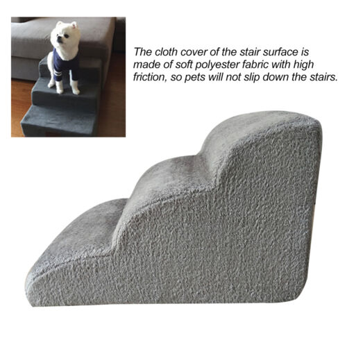 3 peldaños escalones para perros escalera mascota gato cachorros rampa para sofá cama alta - Imagen 5 de 8