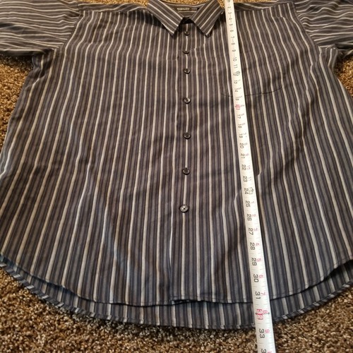 Van Heusen Button Up Long Sleeve Flannel Shirt Wrinkle Free - Mens Size XLT - Picture 11 of 13