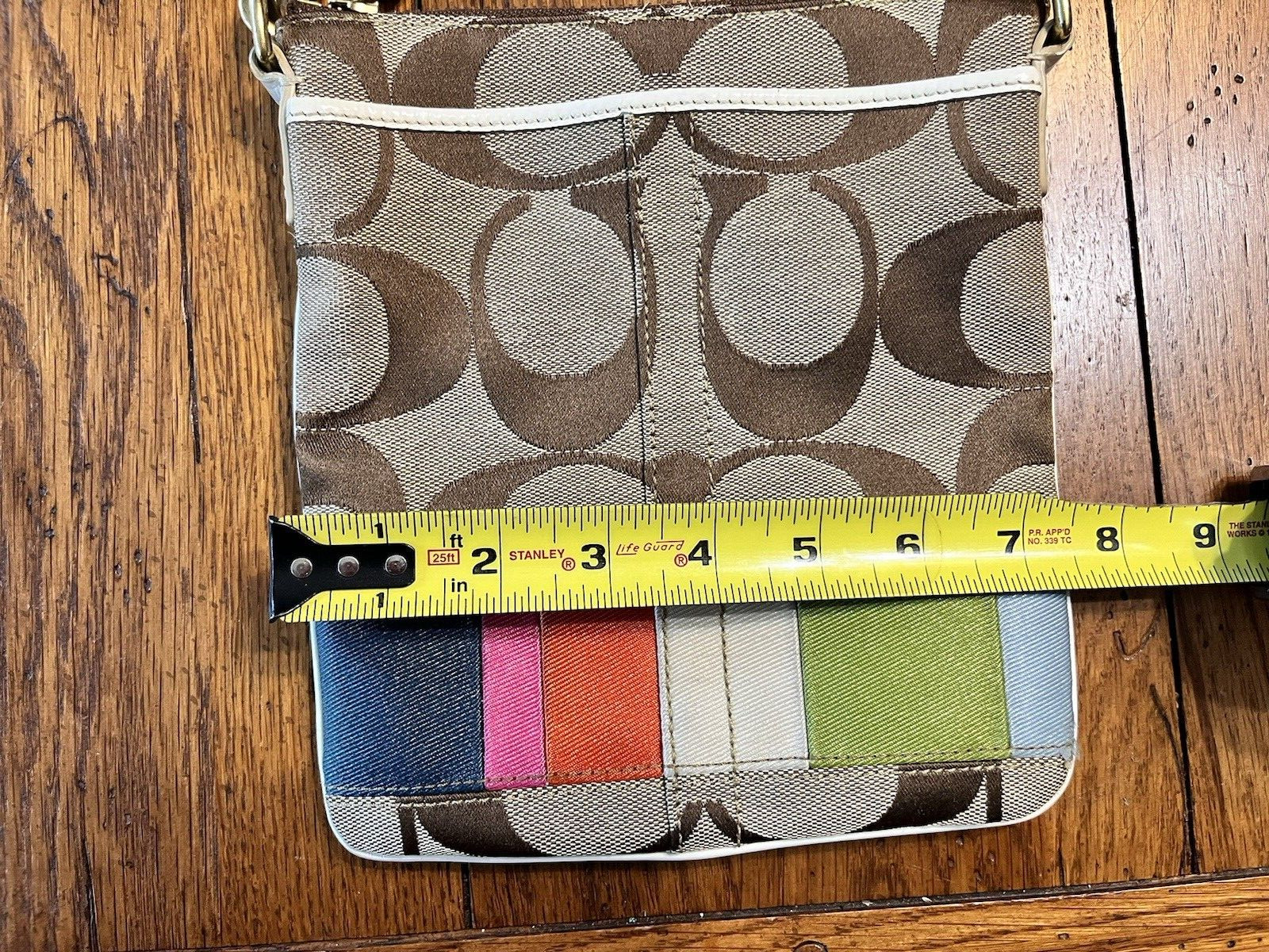 COACH PATCHWORK LEATHER & CANVAS DUFFLE HANDBAG C… - image 11