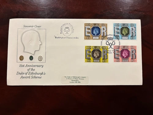 United Kingdom 1977 - Silver Jubilee FDC stamps set posted Buckingham Palace