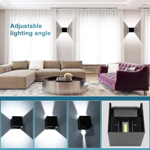 Modern LED Up Down Wall Lights Lighting Fixture Outdoor Indoor Lamp lighting UK - Picture 2 of 12