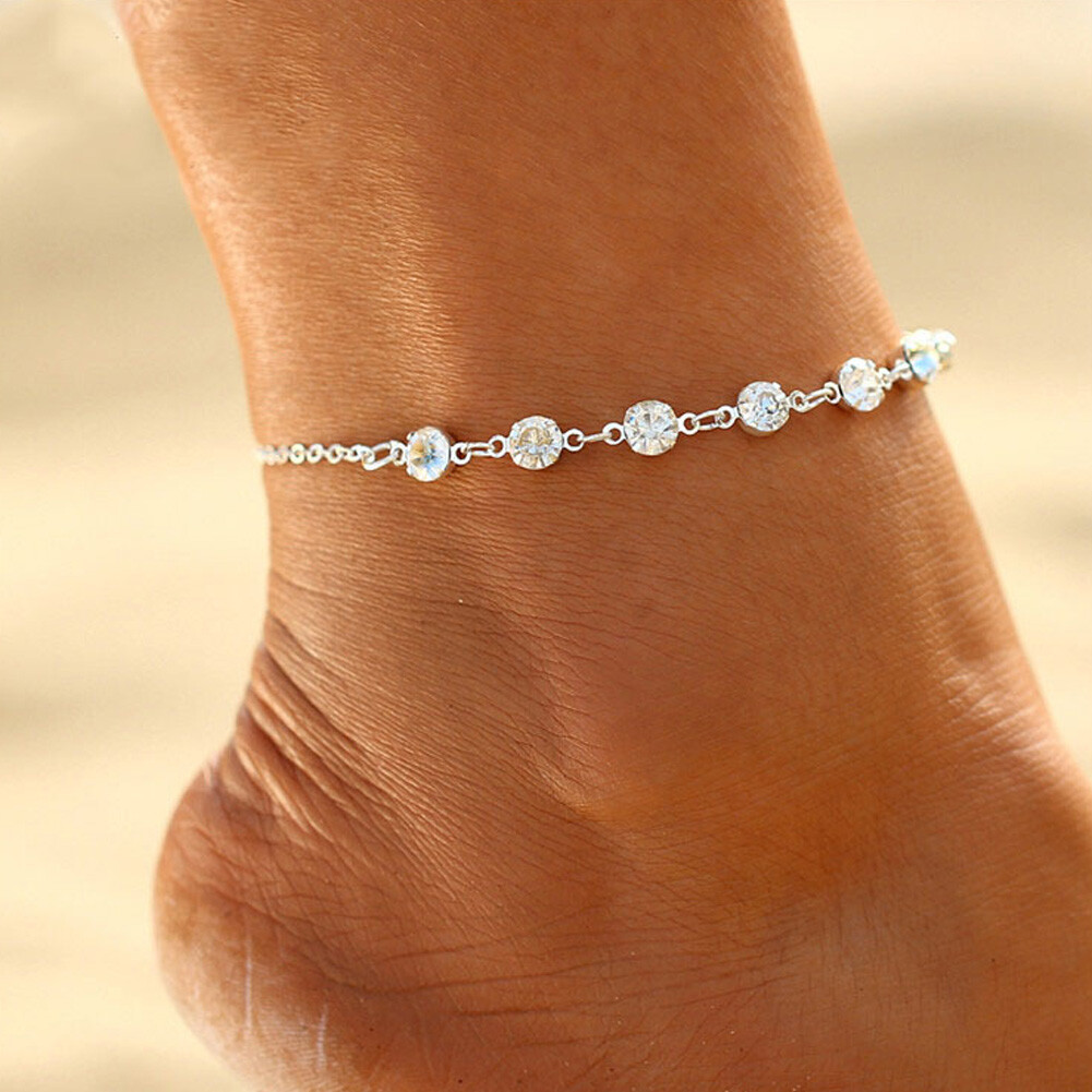 Women's Stainless Steel Charm Infinity Ankle Anklet Bracelet Foot Chain  Silver