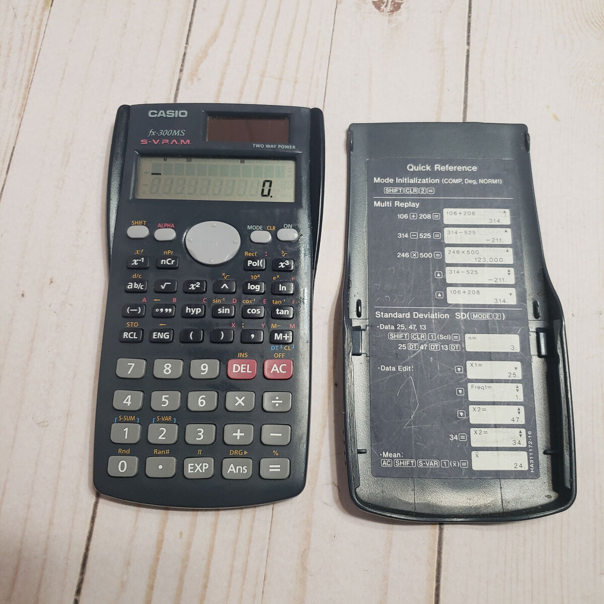Casio FX-300MS Scientific Calculator Cover Case W/Quick Casio FX-300MS Scientific Calculator Cover Case W/Quick