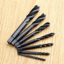 7x M3-M12 Thread HSS Steel Metric Drill Bits Set Spiral Flute Taps Tapping Screw