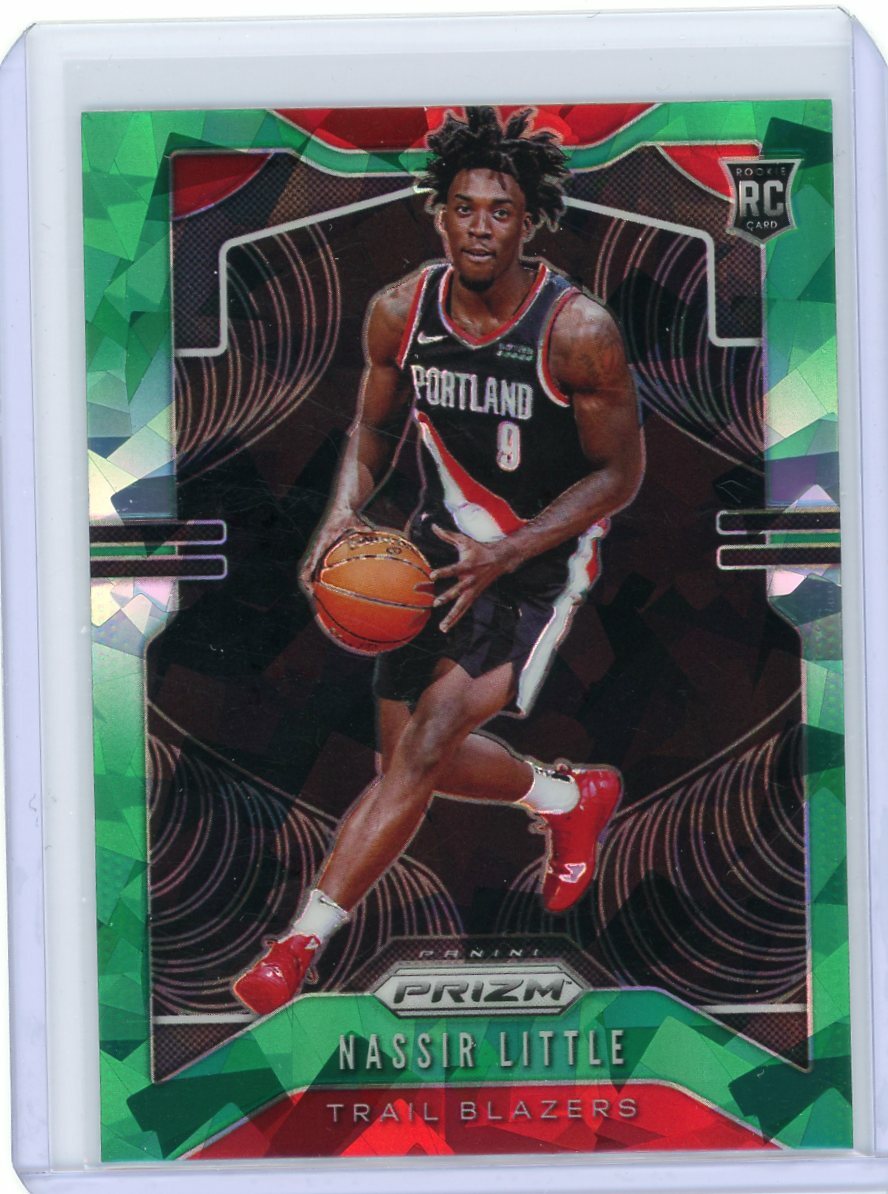 2019-20 Panini Prizm Basketball Green Ice Prizm Rookie #269 Nassir Little