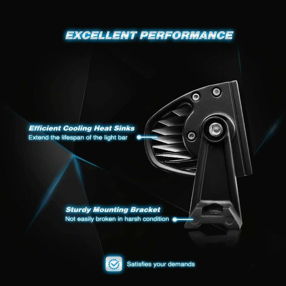 Barra de luz LED curva Nilight 32" 42" 50" 54" combo de inundación puntual para camioneta Jeep 4x4 Foto 4 de 4