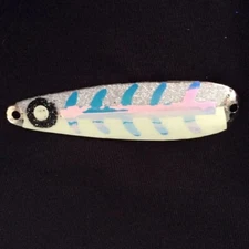 High Percentage Salmon Trolling Spoon With Hyper Vis Tape Not Paint 3 3/4”