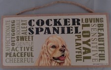 COCKER SPANIEL Subway Style 5 X10 hanging Woo...