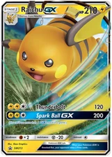 Sun & Moon Holo Black Star Promo Raichu GX SM213 Pokemon Trading Card