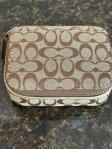 coach signature travel jewelry case