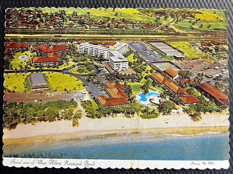 The Famous Maui Hilton Hotel, Kaanapali Beach, Hawaii 1972 Vintage Postcard