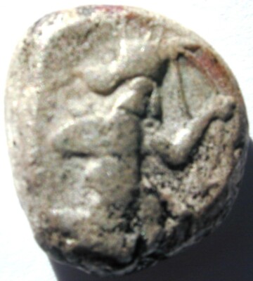 ABC1 ACHAEMENID EMPIRE c485-450 BC AR SIGLOS 5.4g TY 3 SEABY 4678 KING BOW&SPEAR