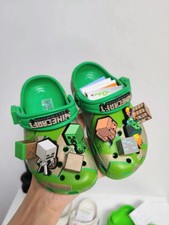 Minecraft-Themed Croc Style Clogs with Charms...