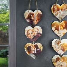 Personalised Custom Hanging Wall Heart Home Ornaments Name And Your Own Photo