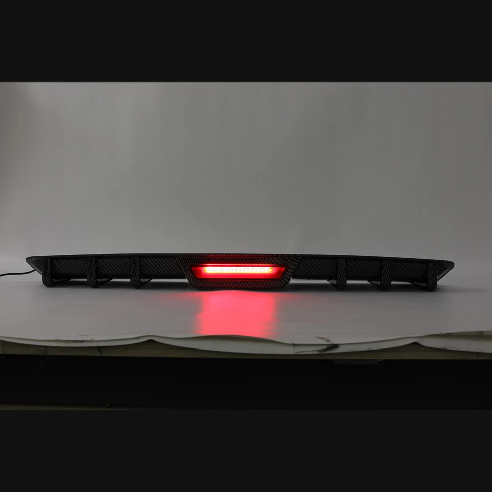 Alerón difusor de parachoques trasero de fibra de carbono con luz de freno para Acura TL 2004-2008 Foto 4 de 4