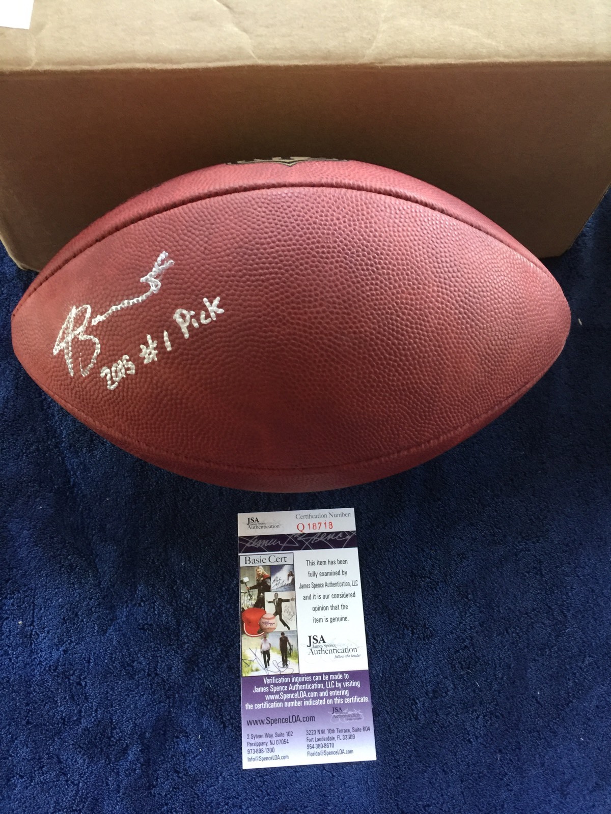 Jameis Winston Autographed Signed New Orleans Saints & inscribed OFFICIAL NFL FOOTBALL JSA 