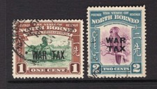 M17727 North Borneo/Sabah 1941 SG318/9 - 1941 War Tax.