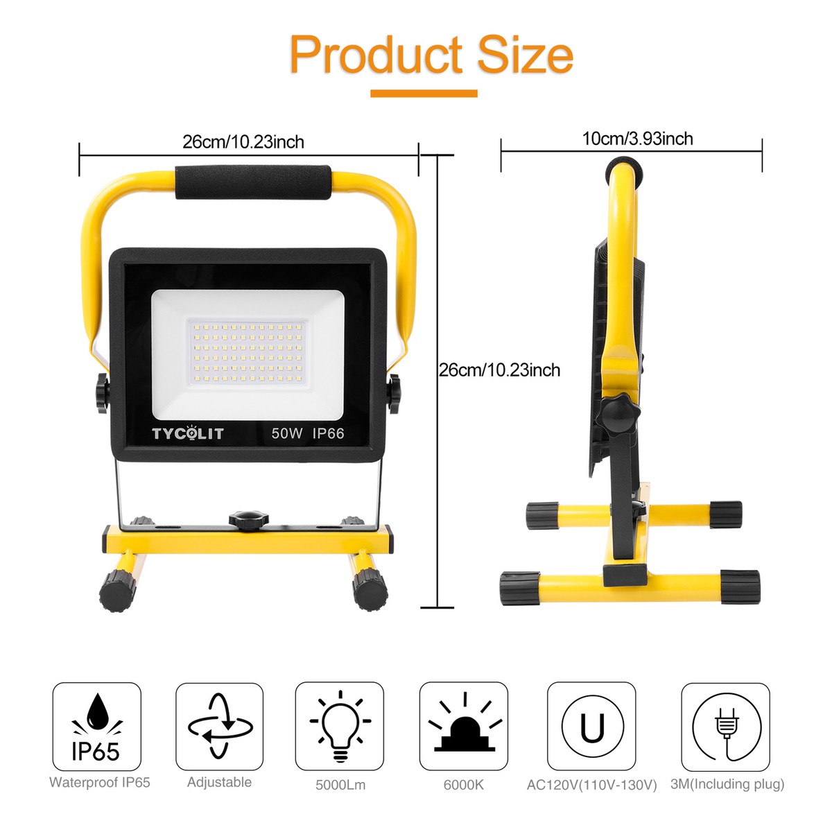 Led Fluter 200 W DeacitveVINGO Fluter Stativ LED Fluter Baustrahler 50W IP66 Led Fluter Außen 100 W