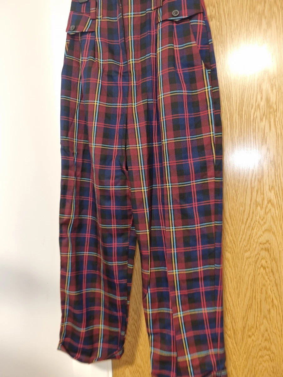 Tartan peg shop trousers