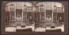 London Parliament Woolsack of Chancellor, King & Queen Thrones Stereoview