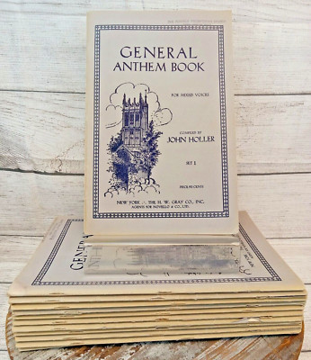 Lot of 12 Vintage General Anthem Book for Mixed Voices Set 1; Paperback
