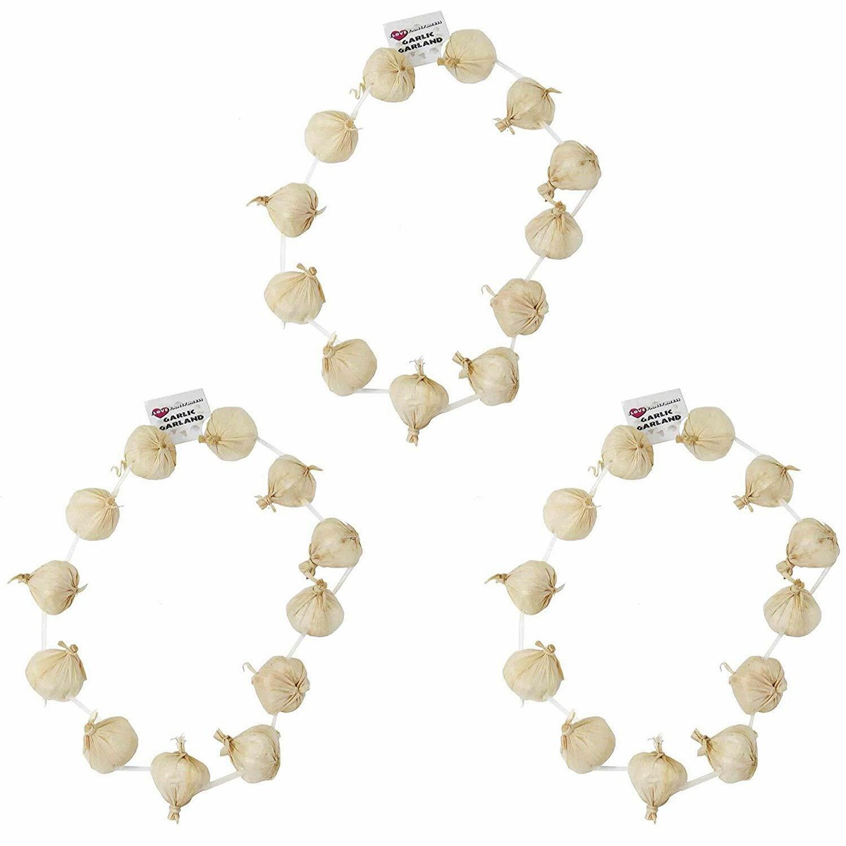 GARLIC GARLAND FRENCH FANCY DRESS COSTUME ACCESSORY NECKLACE
