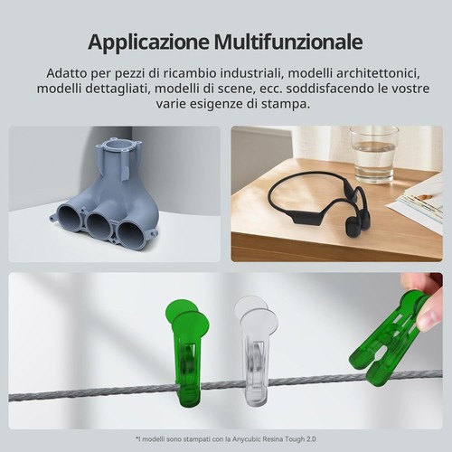 (5KG Grigio)ANYCUBIC Tough Resin 2.0 LCD Stampa 3D UV Resina Maggiore Resistenza - Zdjęcie 9 z 10
