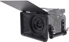 Mini Matte Box,Lightweight Matte Box 15Mm Rod Support with Top Flag for DSLR Mir