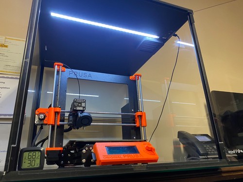 Imprimante 3D originale Prusa i3 MK3S+ noir-orange (OCCASION) + feuille lisse - Photo 2/7