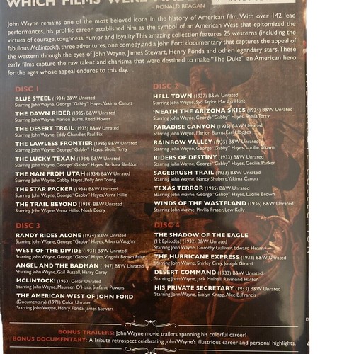 John Wayne: The Tribute Collection (DVD) 25 Flims Of John Wayne Favorite Movies - Picture 2 of 2