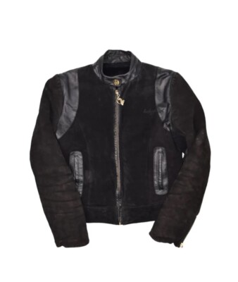 Baby Phat Jacket Womens Small Black Suede Leather Faux Fur Lined