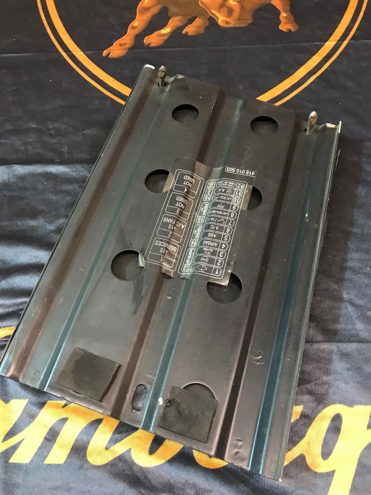 LAMBORGHINI MURCIELAGO 640 PASSENGER FUSE BOX COVER DIAGRAM PLATE OEM 413864420