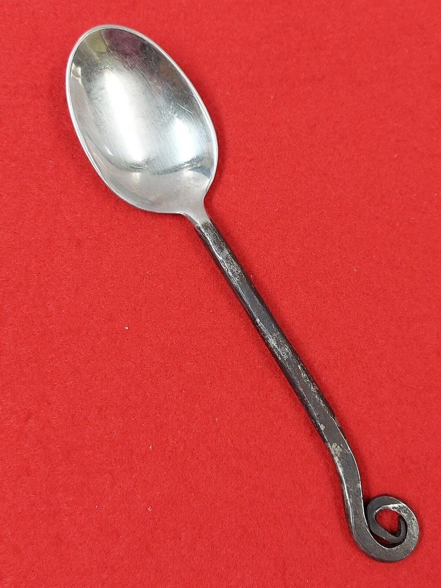 Discontinued Pottery Barn FIDDLEHEAD Stainless Hammered Oxidized