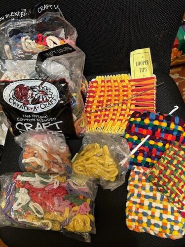 LOT 2 BAGS ++ CREATE A CRAFT WEAVING LOOPS COTTONBLEND AVALON LOOM 2 HOOKS