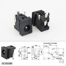 10pcs Iron 4.8 x 1.7mm DC Power Supply Female Jack Socket PCB Mount Connector