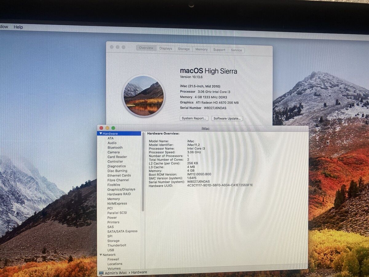 Apple iMac 21.5-inch Desktop A1311 3.06GHz Core i3 4GB RAM Apple iMac 21.5-inch Desktop A1311 3.06GHz Core i3 4GB RAM