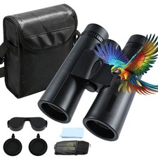 12x 42 HD Binoculars Foldable BAK4 Prism FMC Portable for Birding Hunting Travel
