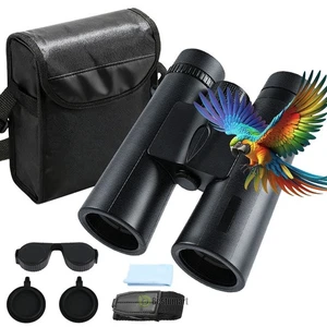 12x 42 HD Binoculars Foldable BAK4 Prism FMC Portable for Birding Hunting Travel