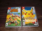 Pokemon Let's Go Pikachu + Animal Crossing New Horizons Nintendo Switch BUNDLE