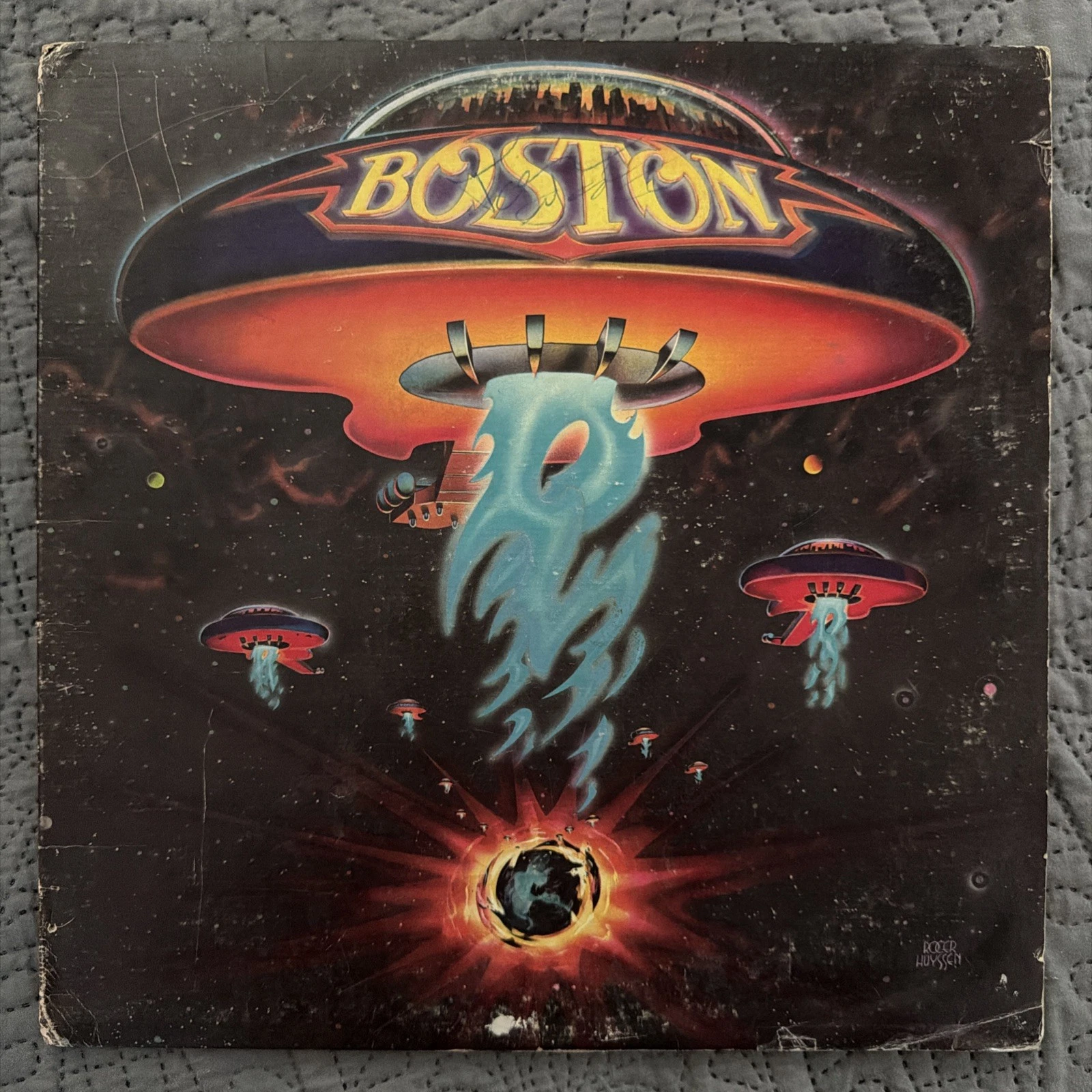 Boston S/T 1978 Epic JE 34188 NAMI Press Vinyl LP G/G+ Plays No Skips