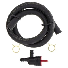 SureFit 1/4" Gas Shut Off 90 Degree Valve Kit w Fuel Line & Clamps 494769 697944