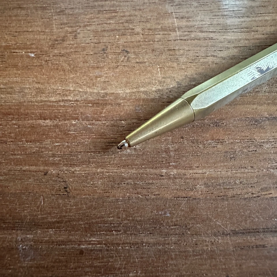 Винтажная тонкая латунная шариковая ручка Ystudio 5 дюймов - Изображение 4 из 4